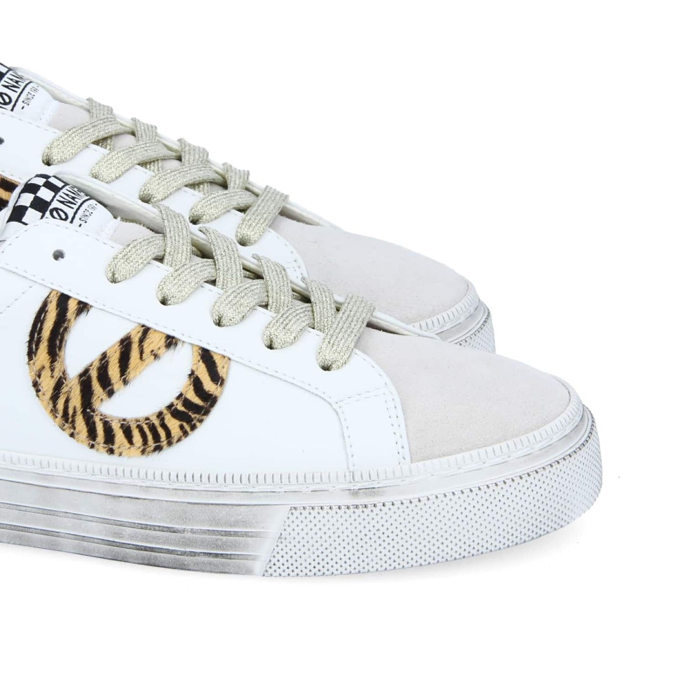 STRIKE SIDE - NAPPA/P.ZEBRA - WHITE/NATURAL